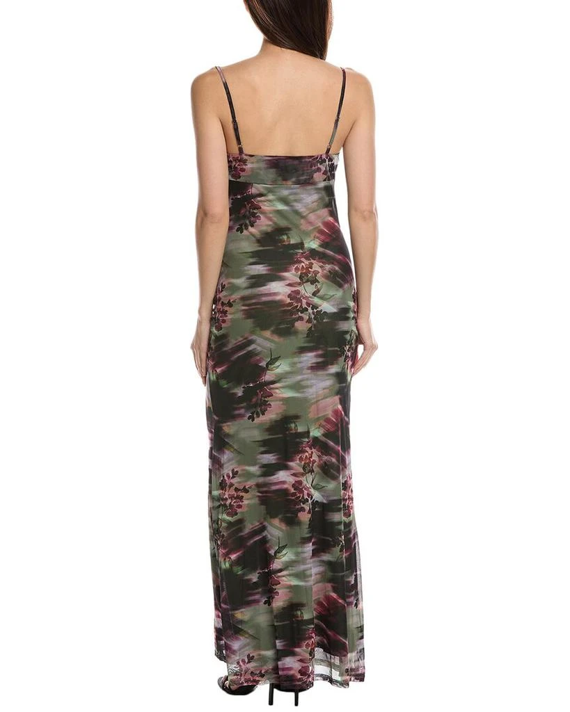 Bebe Printed Mesh Cowl Gown 2