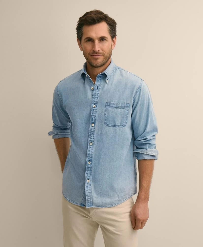 Brooks Brothers Archival Denim Shirt in Cotton Twill