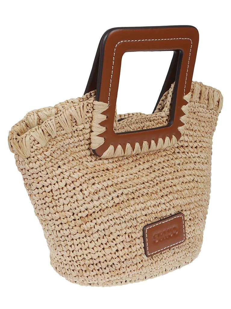 Staud Shirley Raffia Mini Bucket Bag 3