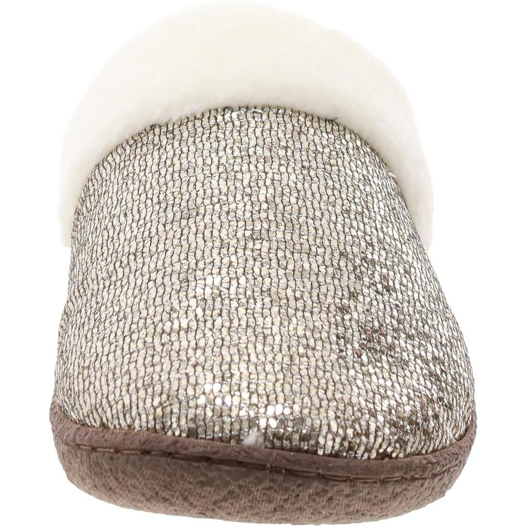 Easy Spirit Siesta 8 Womens Faux Fur Glitter Loafer Slippers 6