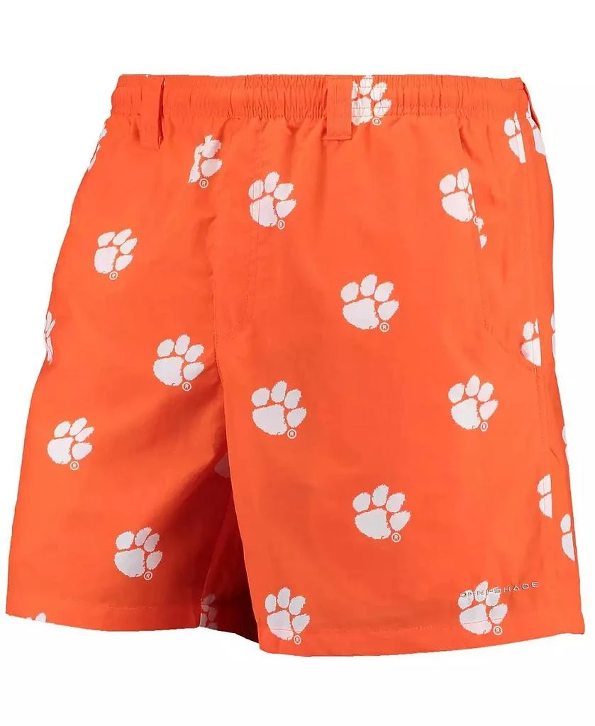 Columbia Men's Orange Clemson Tigers PFG Backcast II 6" Omni-Shade Hybrid Shorts 1