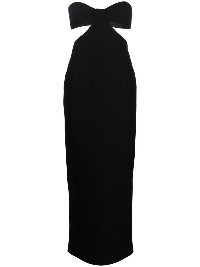 The New Arrivals Ilkyaz Ozel The New Arrivals Ilkyaz Ozel Strapless Cut Out Long Dress