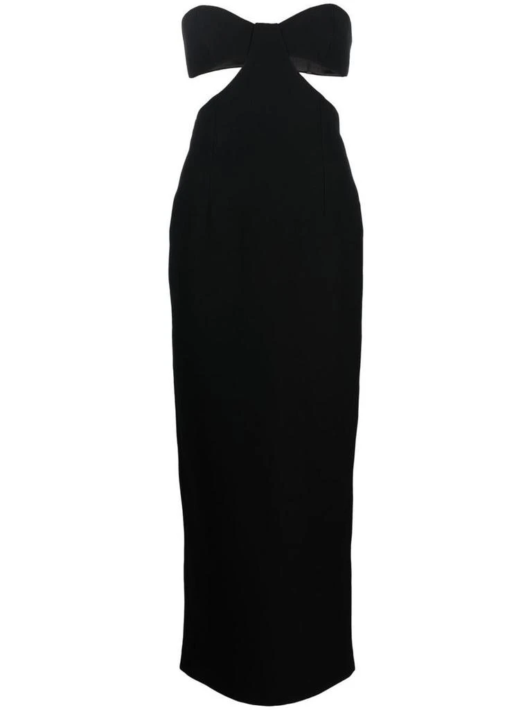 The New Arrivals Ilkyaz Ozel The New Arrivals Ilkyaz Ozel Strapless Cut Out Long Dress 1