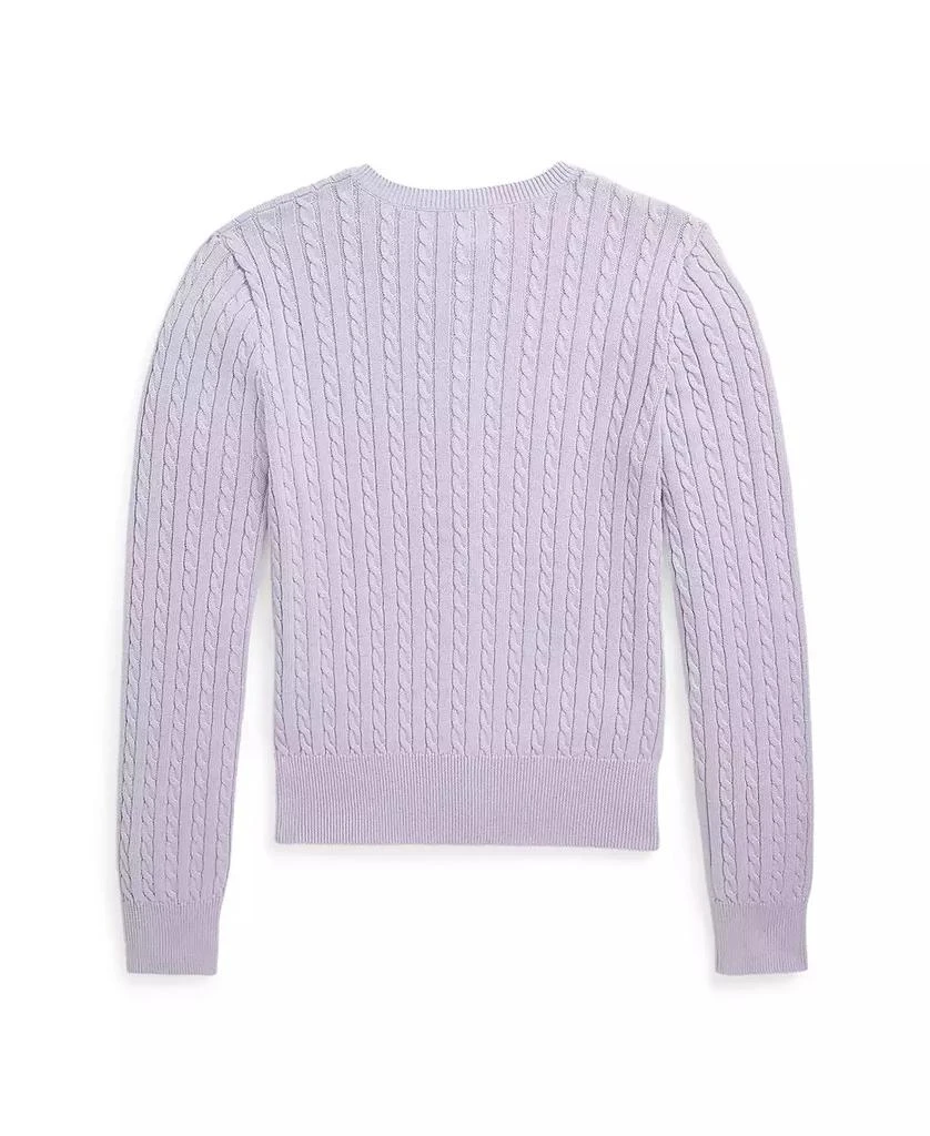 Ralph Lauren Big Girls Mini-Cable Cotton Cardigan Sweater 2