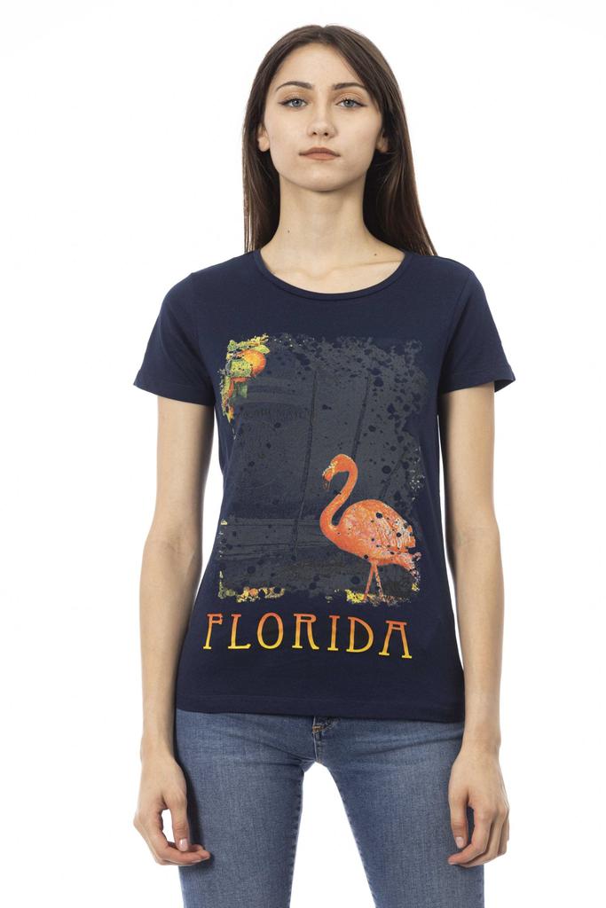 Trussardi Action Trussardi Action Blue Cotton Tops & T-Shirt