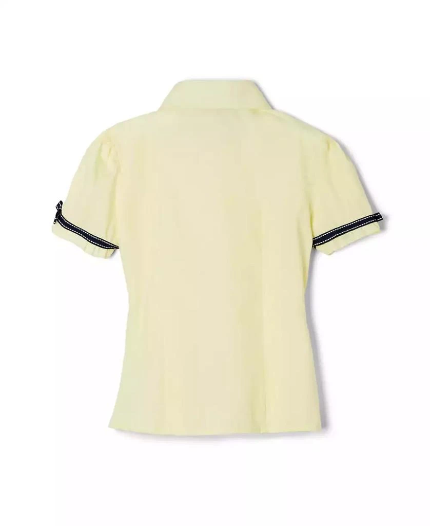 French Toast Little Girls Short Sleeve Ribbon Bow Blouse 4