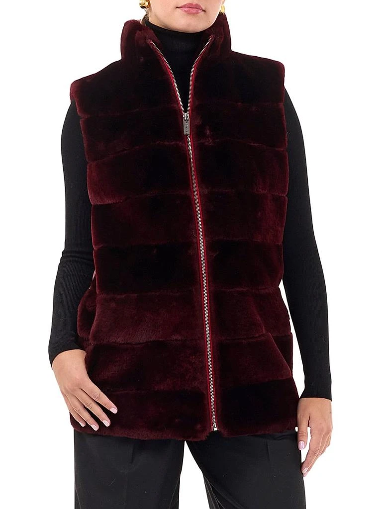 Gorski Shearling Lamb Vest With Quilted Back 2