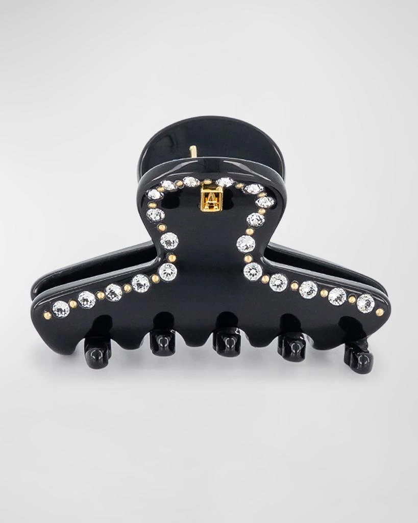 Alexandre de Paris Rapail Small Acetate & Crystal Claw Clip 1