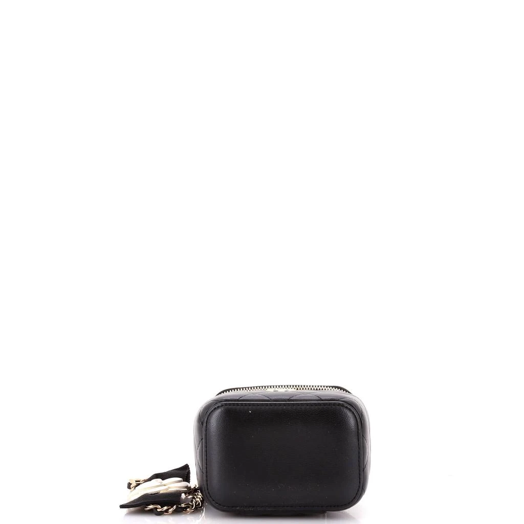 Chanel Camellia Bow Vanity Case with Chain Quilted Lambskin Mini 5