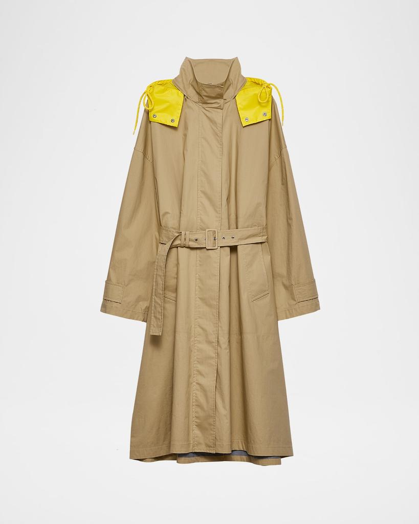 コート Prada Printed cotton single-breasted coat Prada Printed cotton single-breasted coat | REVERSIBLE