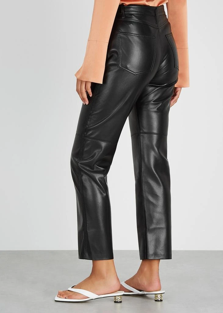 Nanushka Vinni black faux leather trousers 3