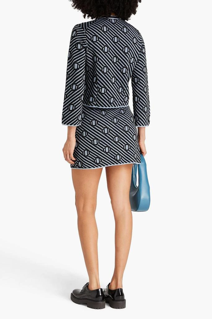 Maje Metallic jacquard-knit cardigan 3