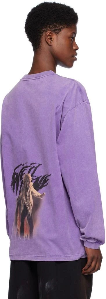 We11done Purple Vintage Horror Long Sleeve T-Shirt 3