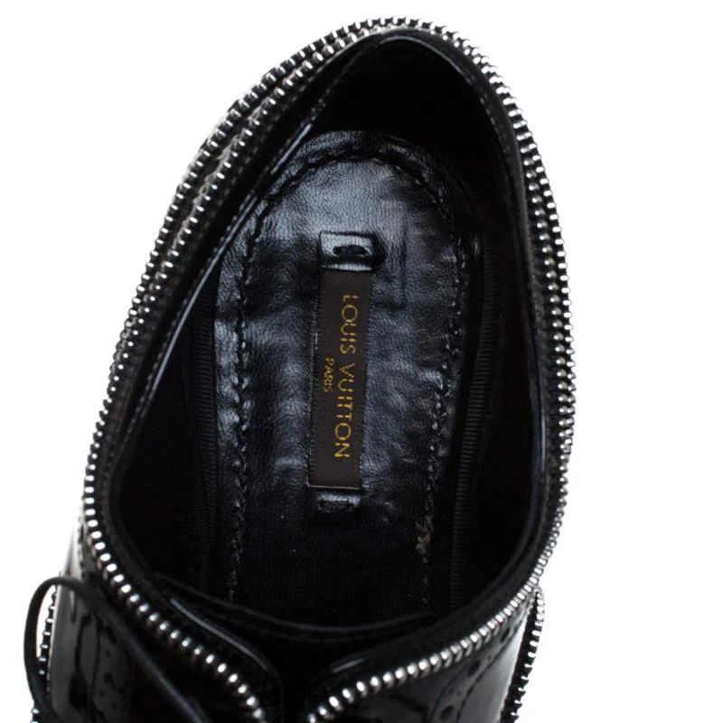 Louis Vuitton Louis Vuitton Black Patent Leather Lace Up Oxfords Size 41.5 7
