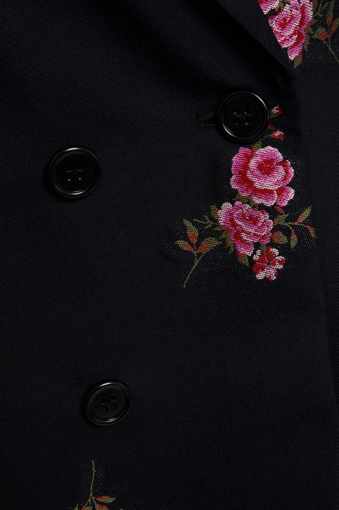 RED Valentino Double-breasted embroidered wool-blend twill blazer 4