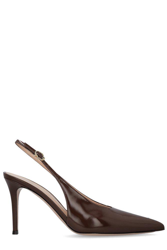 Gianvito Rossi Gianvito Rossi Robbie Pointed Toe Slingback Pumps