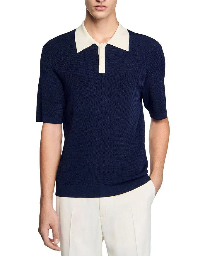 Sandro Two Tone Polo Shirt 1