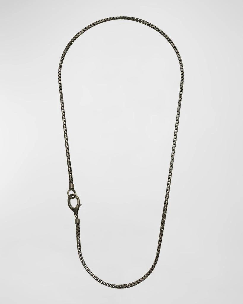 Marco Dal Maso Men
s Mesh Oxidized Silver Necklace, 24"L