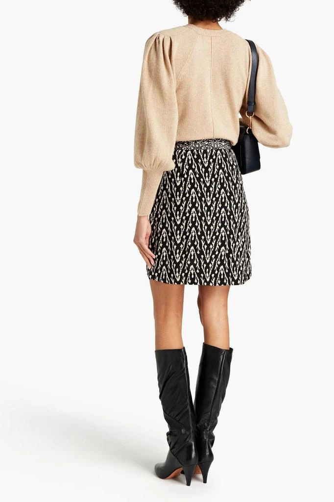 ba&sh Iliade wrap-effect printed crepe de chine mini skirt 3