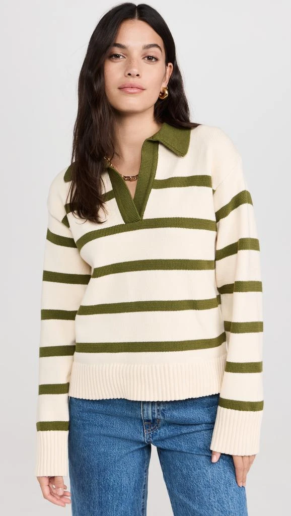 English Factory Striped Collared Sweater 6