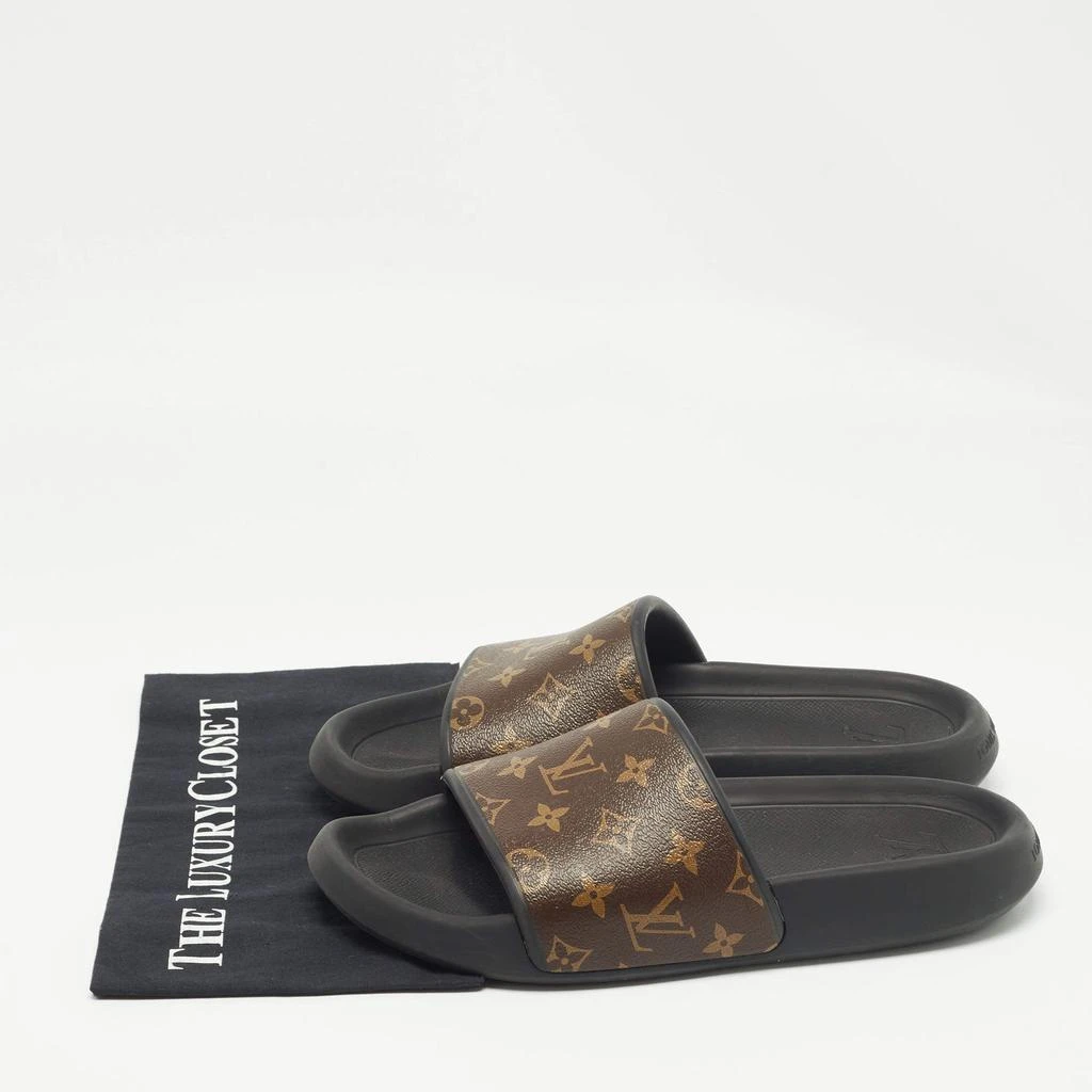Louis Vuitton Louis Vuitton Brown Monogram Coated Canvas Waterfront Flat Slides Size 42 9