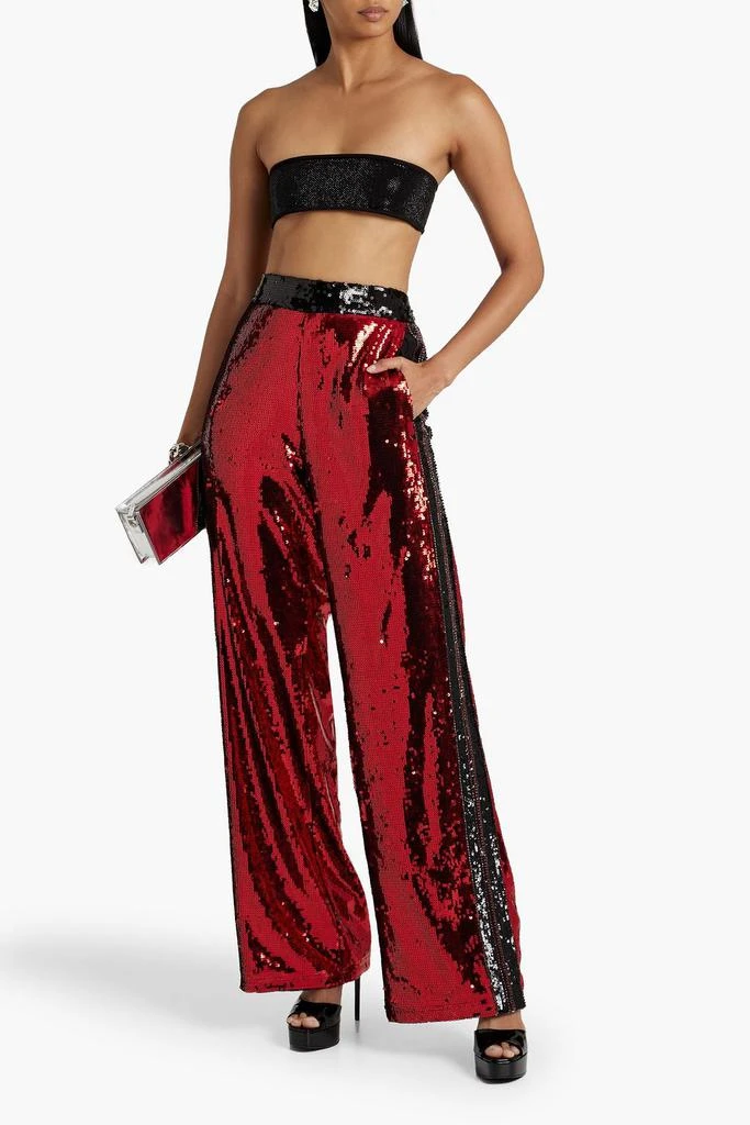 Balmain Embellished tulle wide-leg pants 2