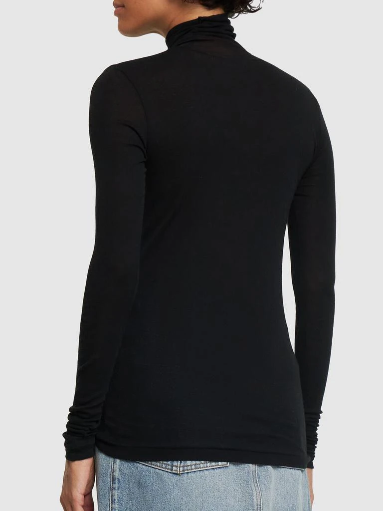 AURALEE High Gauge Sheer Rib Turtleneck Top 3