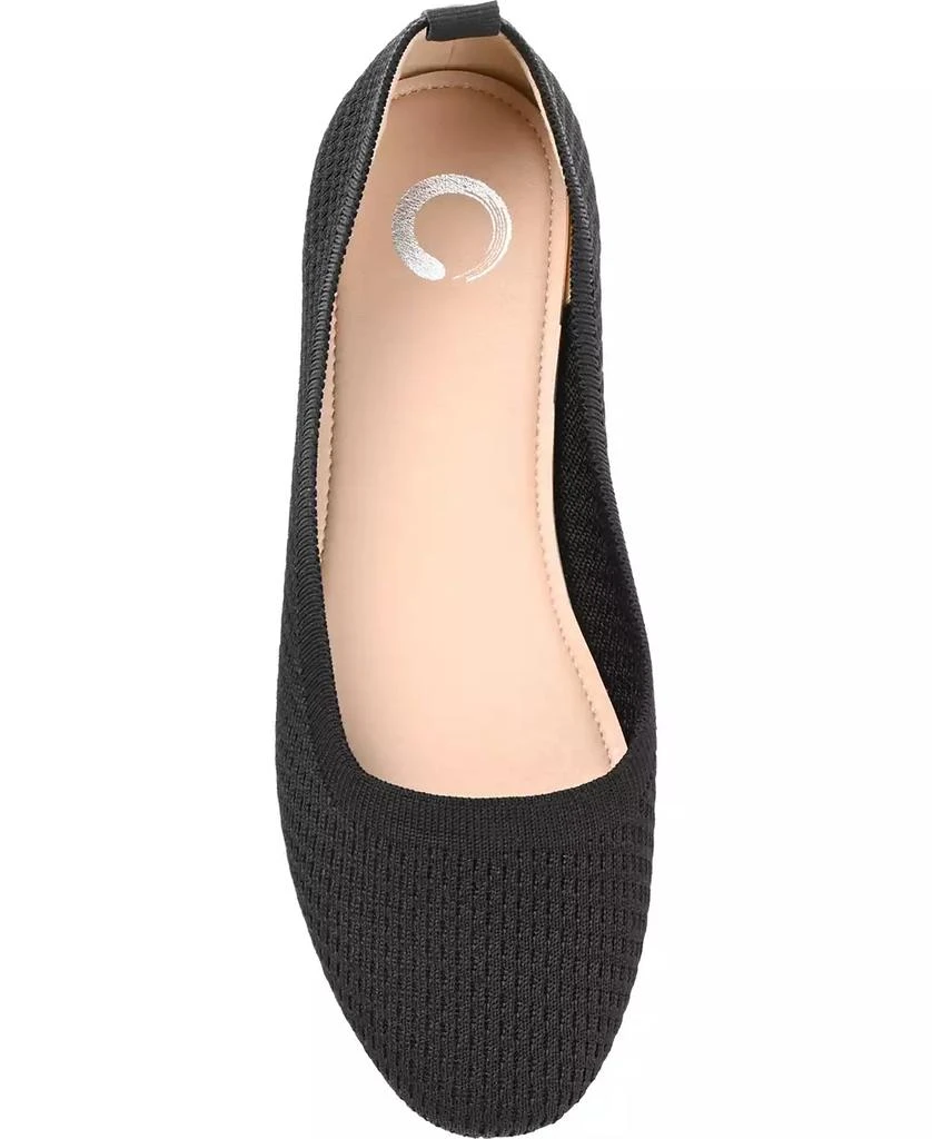 Journee Collection Women's Maryann Knit Round Toe Ballet Flats 4