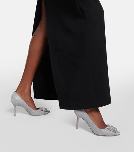 Manolo Blahnik Hangisi 90 embellished glitter pumps 4