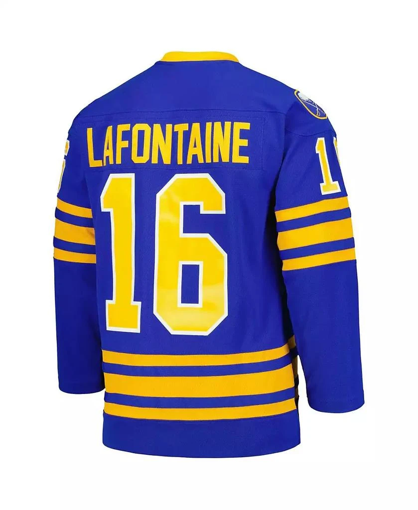 Mitchell & Ness Men's Pat LaFontaine Royal Buffalo Sabres Captain Patch 1992/93 Blue Line Player Jersey 2