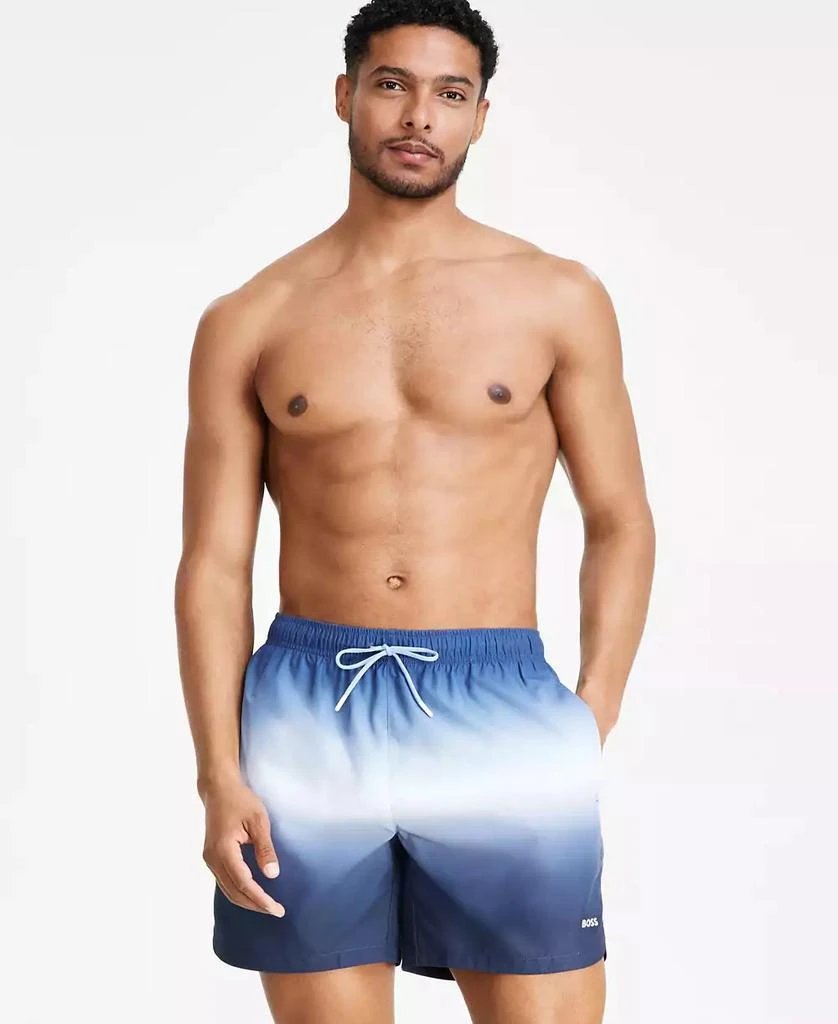 Hugo Boss Men's Color Gradient 5.9" Swim Trunks, Created for Macy's 1