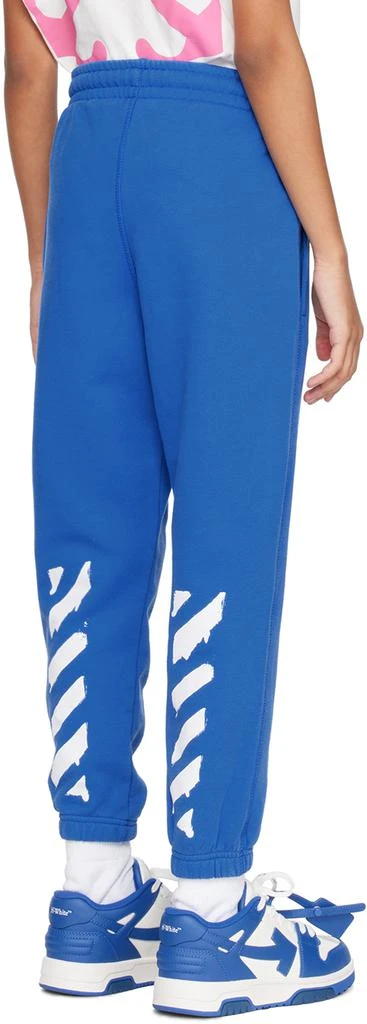 Off-White Kids Blue Paint Graphic Sweatpants 3