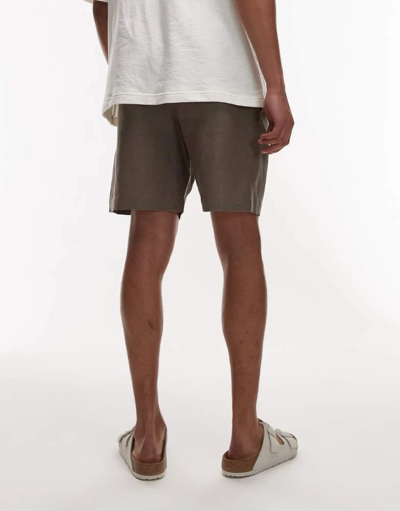 ARKET ARKET pure linen shorts in mole 3