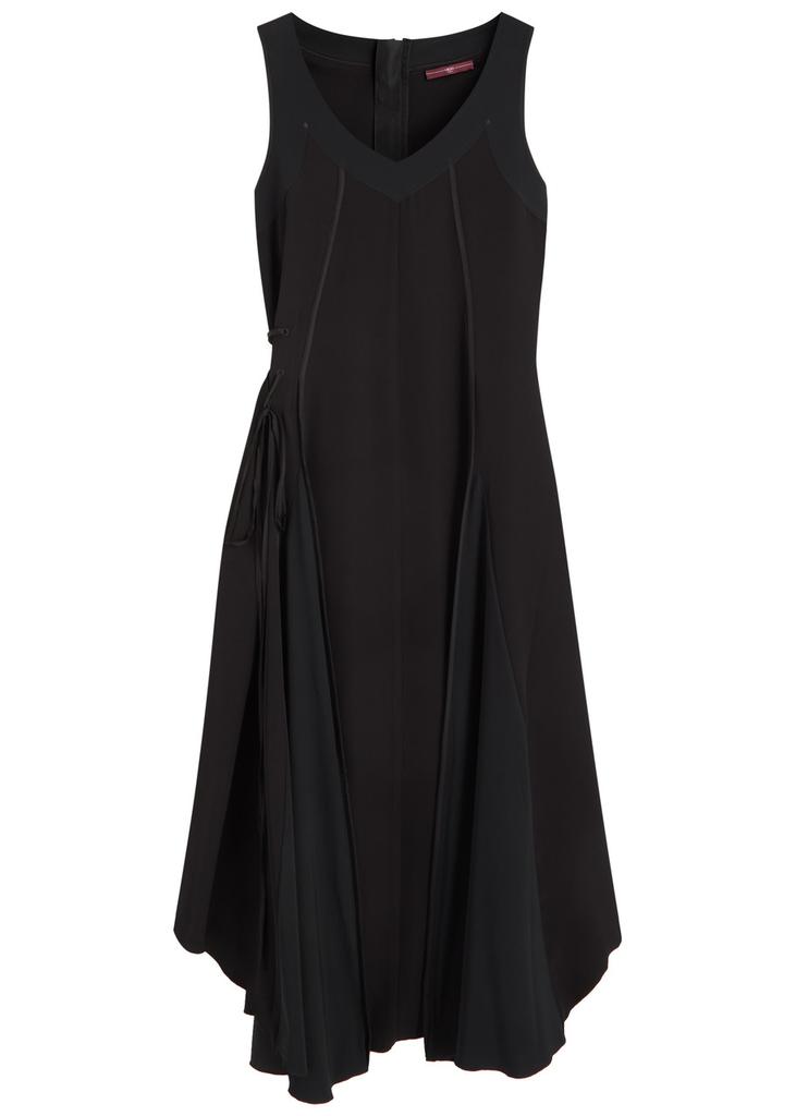 HIGH Good Fortune panelled satin midi dress
