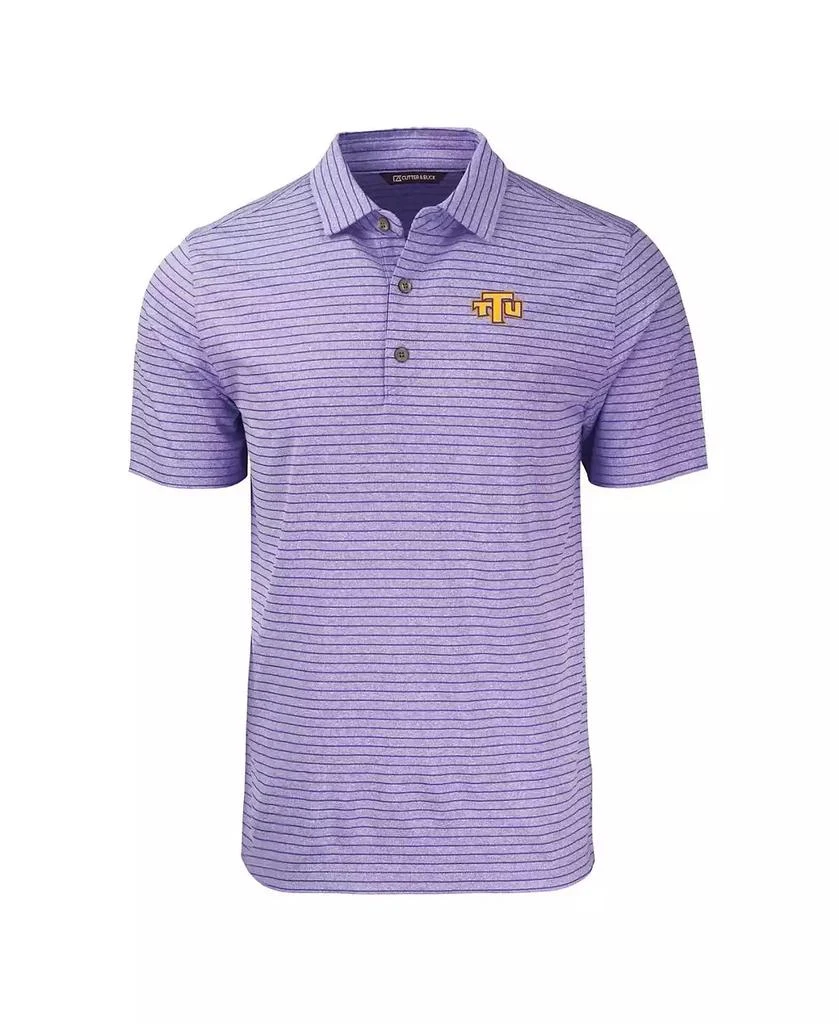 Cutter & Buck Men's Heather Purple Tennessee Tech Golden Eagles Forge Eco Heathered Stripe Stretch Polo 2