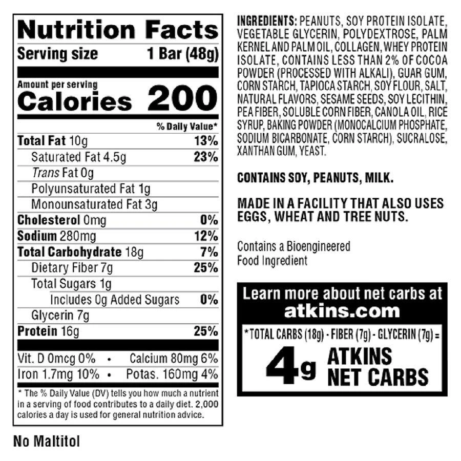 Atkins Meal Bars Chocolate Peanut Butter Pretzel 4