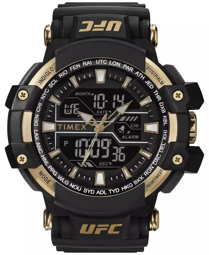 Timex UFC Men's Combat Analog-Digital Black Resin Watch, 53mm 1