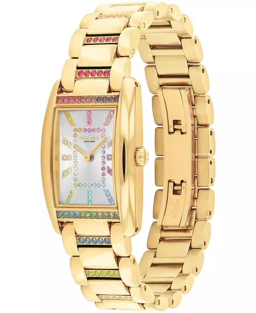 Coach Women's Reese Rainbow Gold-Tone Stainless Steel and Rainbow Crystal Watch 24mm 2