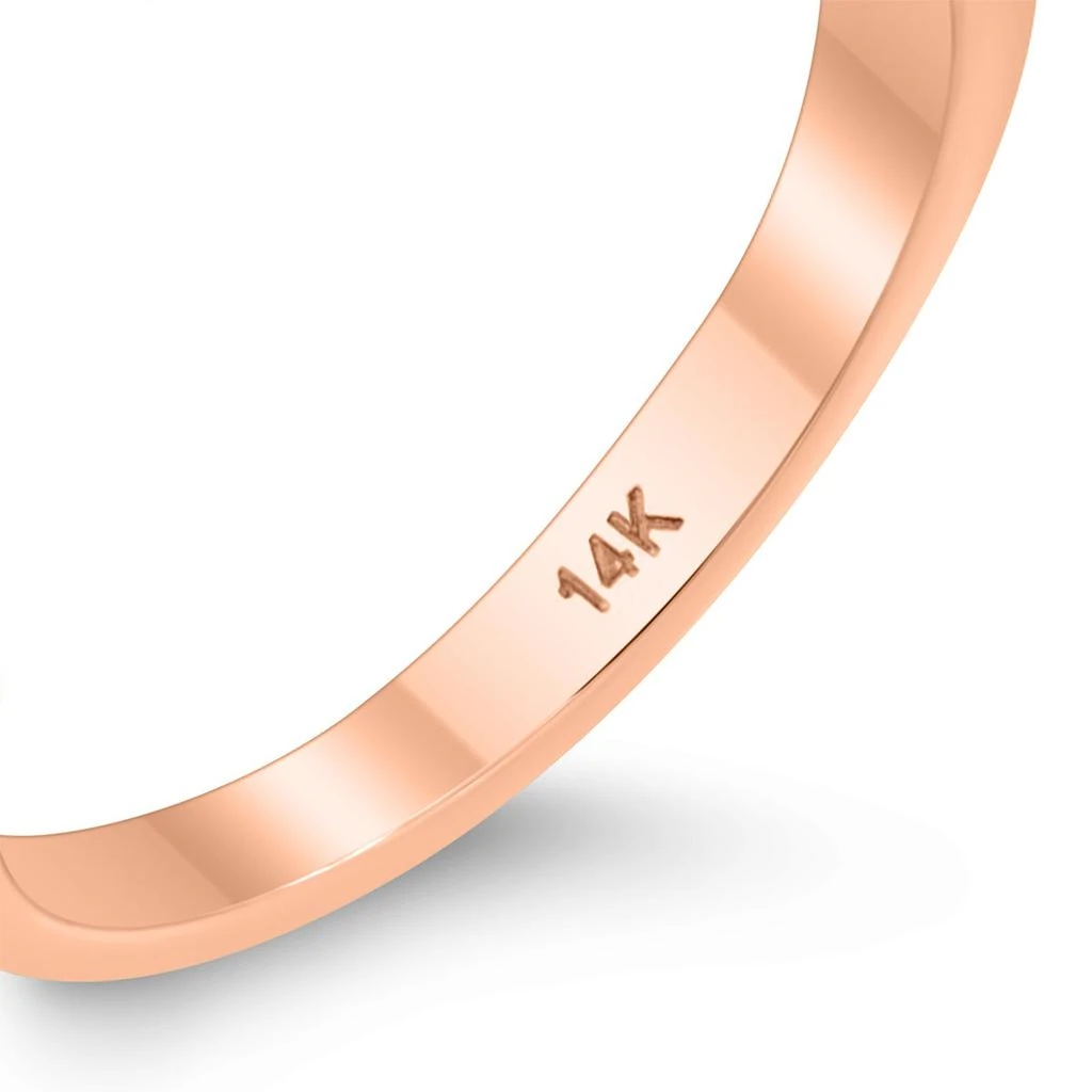 SSELECTS 1.5Mm Thin Beaded Wedding Band In 14K Rose Gold 3