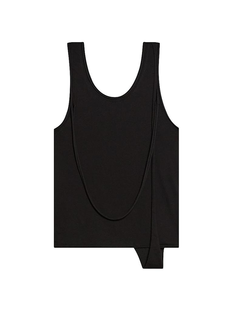 Helmut Lang Strap Draped Stretch Cotton Tank