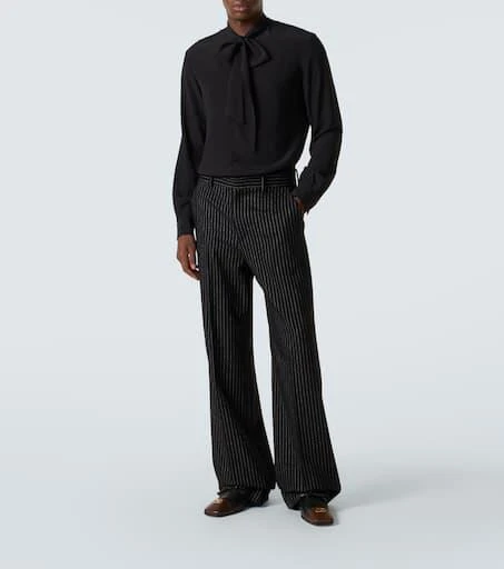 Valentino Tie-neck silk crêpe de chine shirt 2