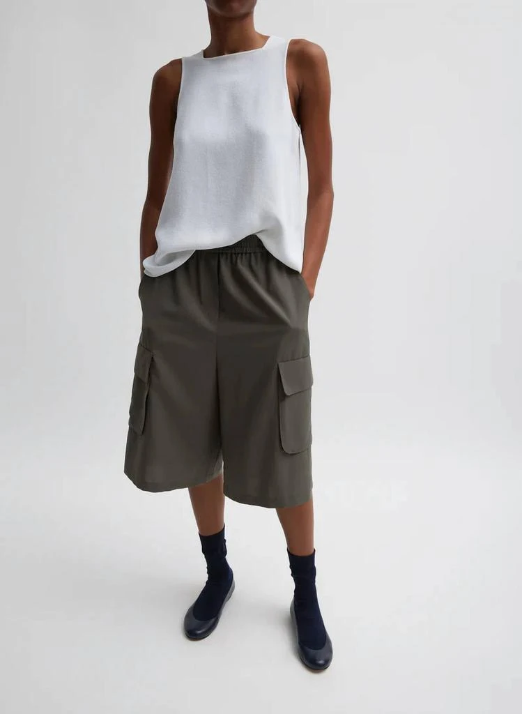 Tibi Tibi - Pebble Sable Square Neck Cross Back Tank Top 1