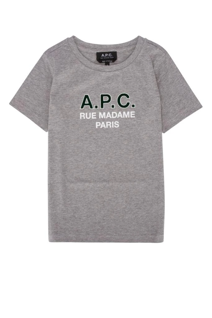 A.P.C. A.P.C. Kids Flocked Logo Crewneck T-Shirt 1