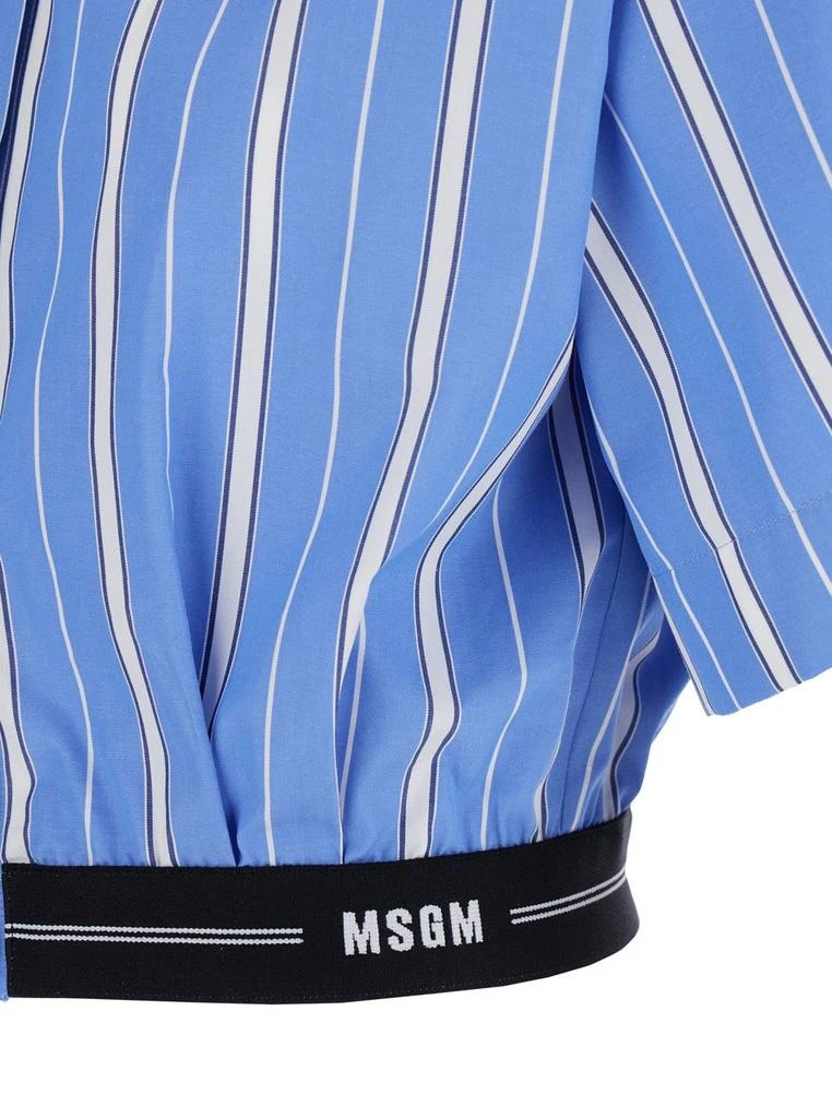 MSGM MSGM Striped Cropped Shirt 3