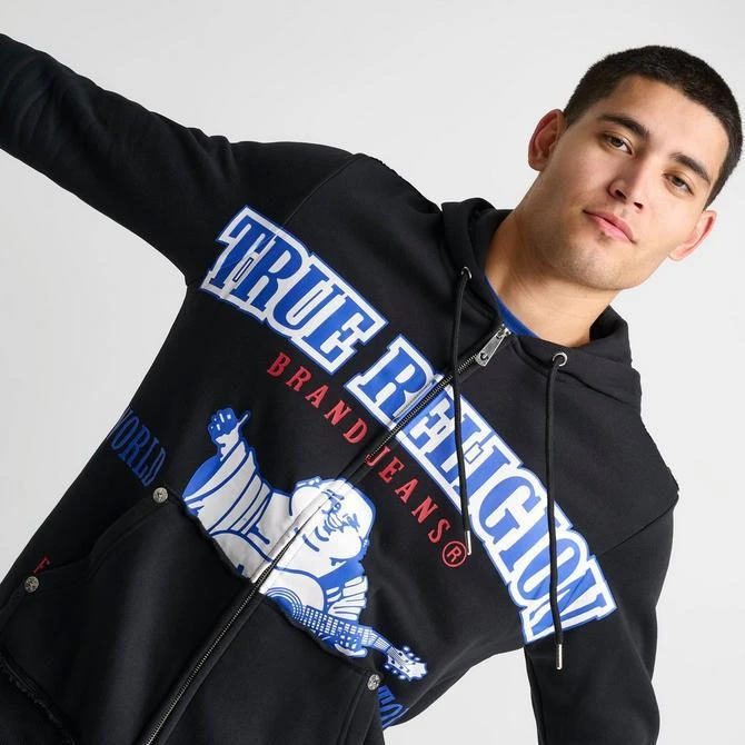 True Religion Men's True Religion Icon Exaggerated Graphic Full-Zip Hoodie 5