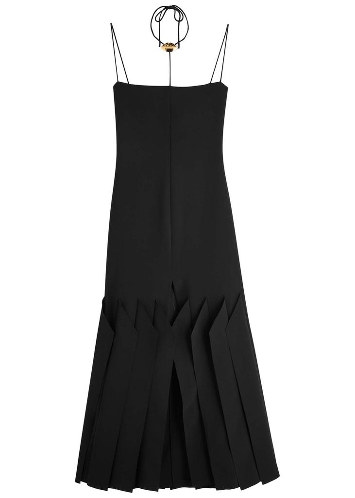 A.W.A.K.E MODE Lip Chocker crepe midi dress
