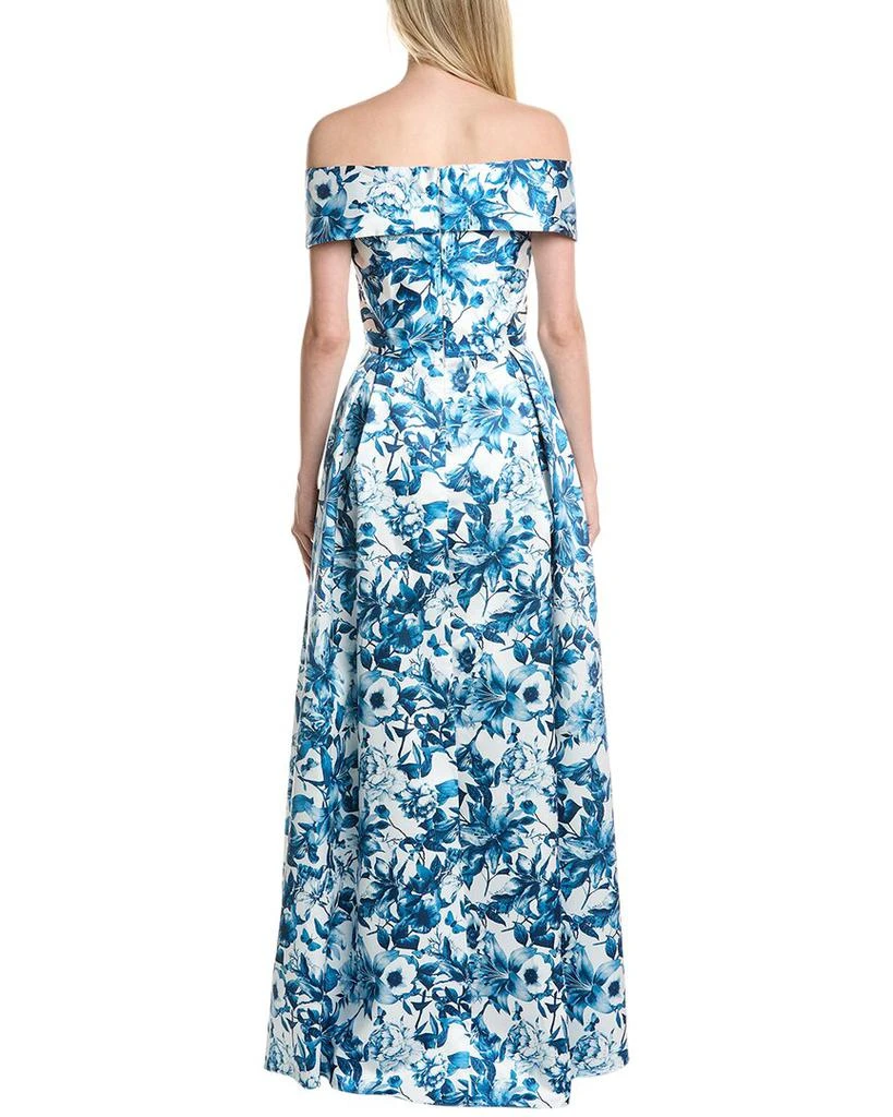 Rene Ruiz Off-The-Shoulder Mikado Fit & Flare Gown, Blue / 10 Rene Ruiz Off-The-Shoulder Mikado Fit & Flare Gown, Blue / 10