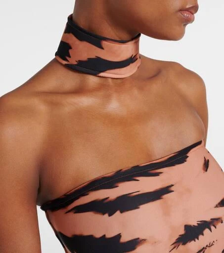 Adriana Degreas x Sabine Getty printed strapless swimsuit 4