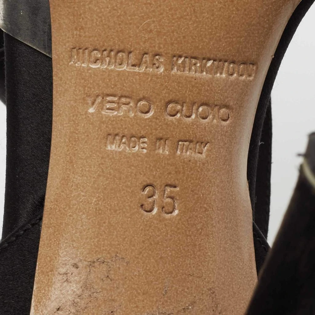 Nicholas Kirkwood Nicholas Kirkwood Black Satin Ankle Strap Sandals Size 35 7