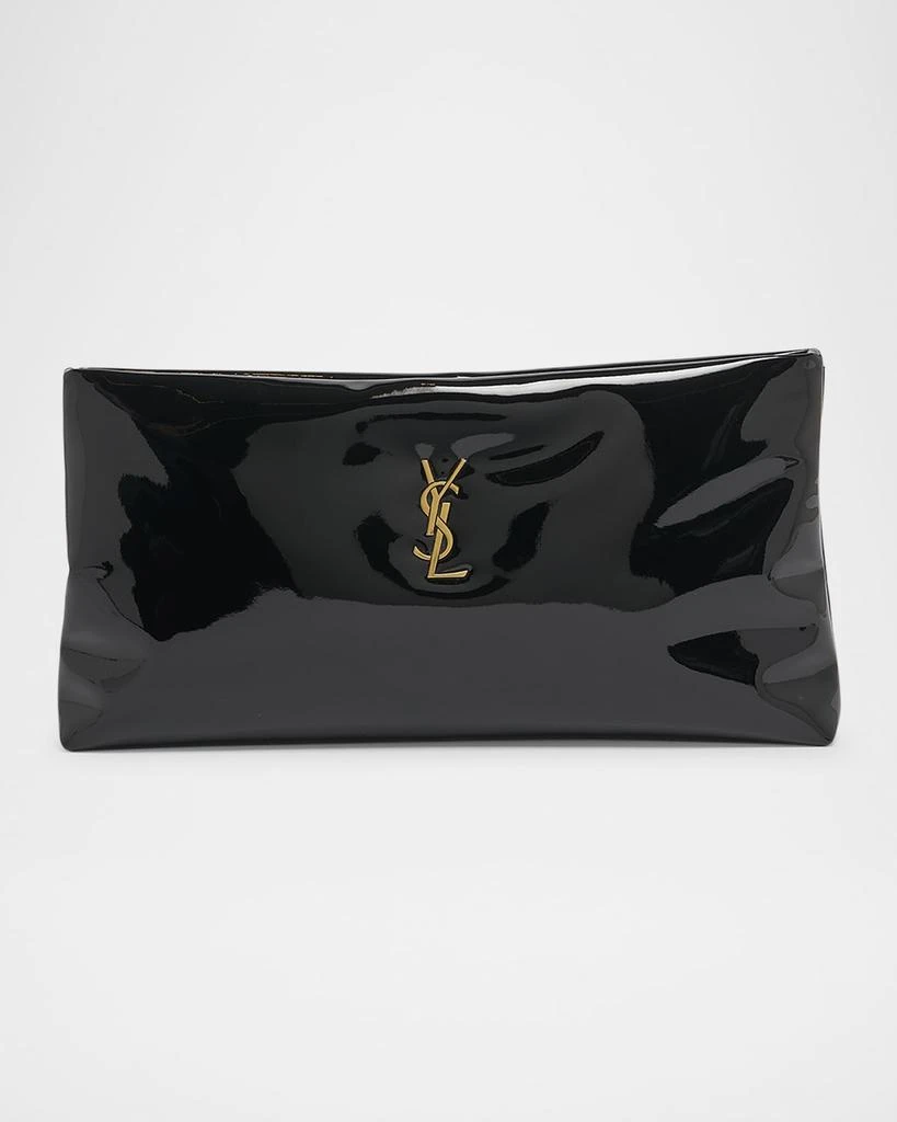 Yves Saint Laurent Calypso YSL Long Clutch Bag in Patent Polyurethane 1